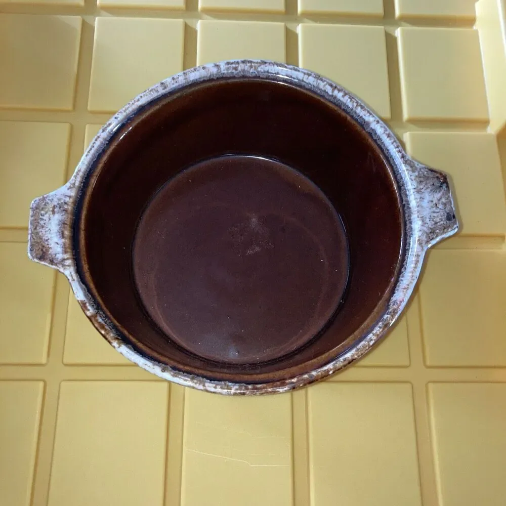 Vintage Mccoy Pottery Brown Drip Glaze Serving Dish Baker Large USA